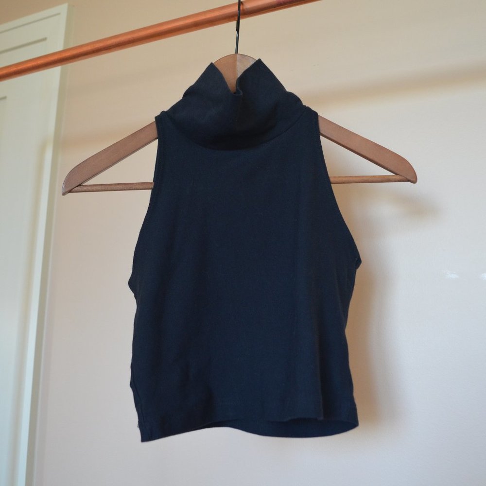 American Apparel Cotton Spandex Turtleneck Tank